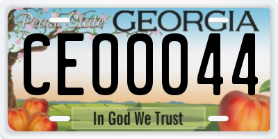 GA license plate CEO0044