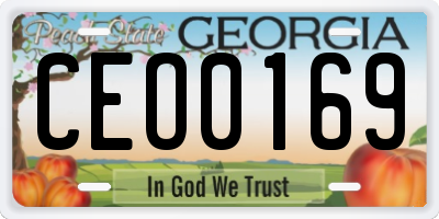 GA license plate CEO0169