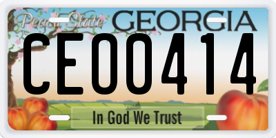 GA license plate CEO0414