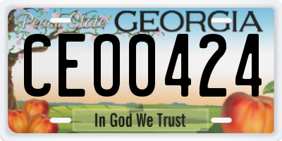 GA license plate CEO0424