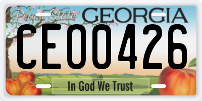 GA license plate CEO0426
