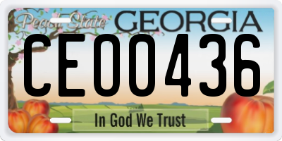 GA license plate CEO0436