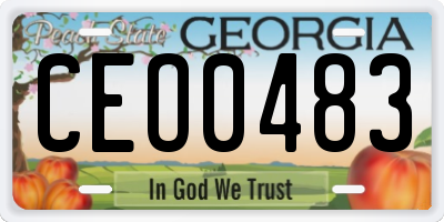 GA license plate CEO0483