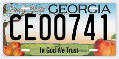 GA license plate CEO0741