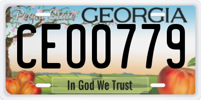 GA license plate CEO0779