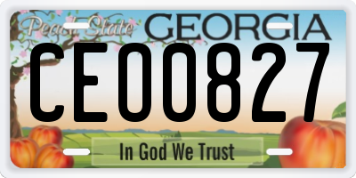 GA license plate CEO0827