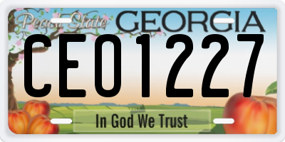 GA license plate CEO1227