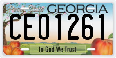 GA license plate CEO1261