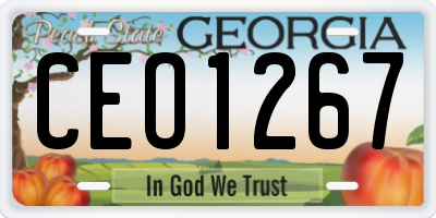 GA license plate CEO1267