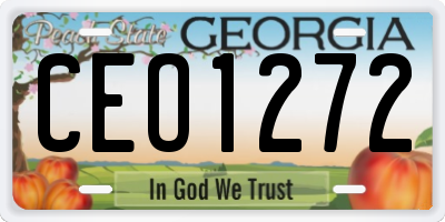 GA license plate CEO1272