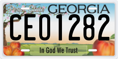 GA license plate CEO1282