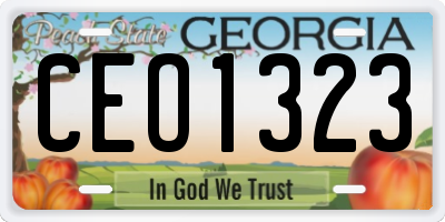 GA license plate CEO1323