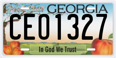 GA license plate CEO1327
