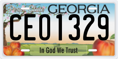 GA license plate CEO1329