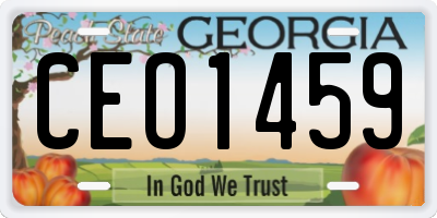 GA license plate CEO1459