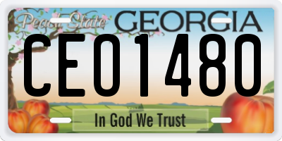 GA license plate CEO1480