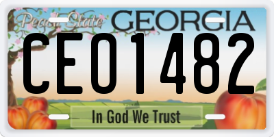 GA license plate CEO1482