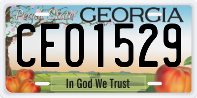 GA license plate CEO1529