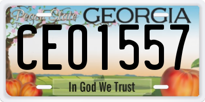 GA license plate CEO1557