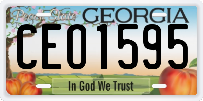 GA license plate CEO1595