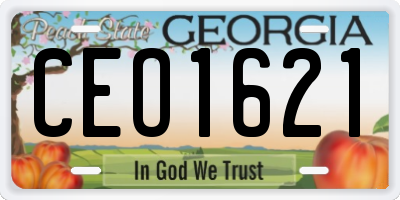 GA license plate CEO1621