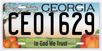 GA license plate CEO1629
