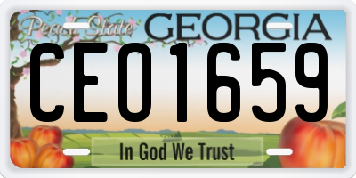GA license plate CEO1659