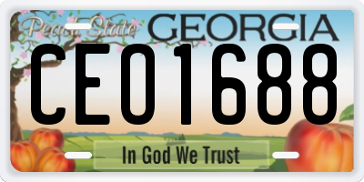 GA license plate CEO1688