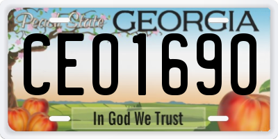 GA license plate CEO1690