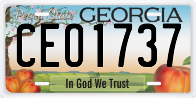 GA license plate CEO1737