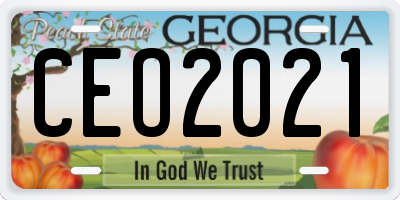 GA license plate CEO2021