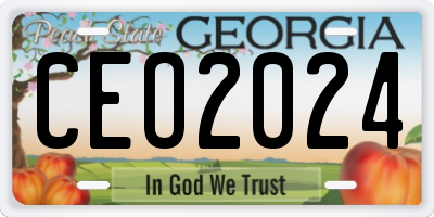 GA license plate CEO2024