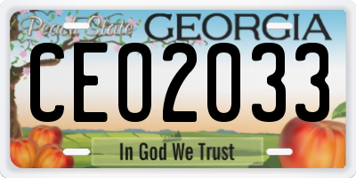 GA license plate CEO2033