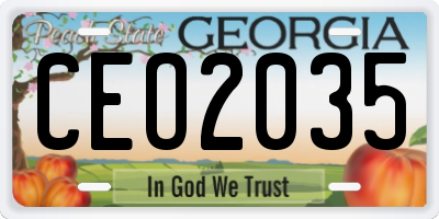 GA license plate CEO2035