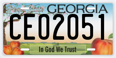 GA license plate CEO2051