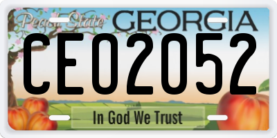 GA license plate CEO2052