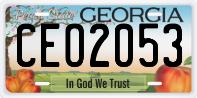 GA license plate CEO2053