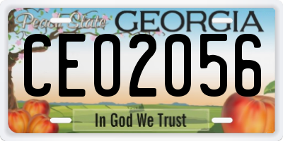 GA license plate CEO2056