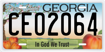 GA license plate CEO2064