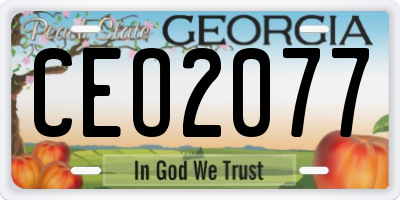 GA license plate CEO2077
