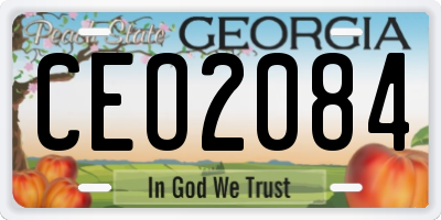 GA license plate CEO2084