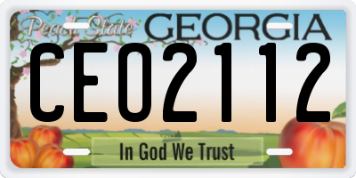 GA license plate CEO2112