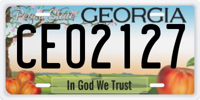 GA license plate CEO2127