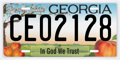 GA license plate CEO2128