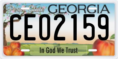 GA license plate CEO2159