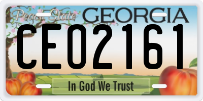 GA license plate CEO2161