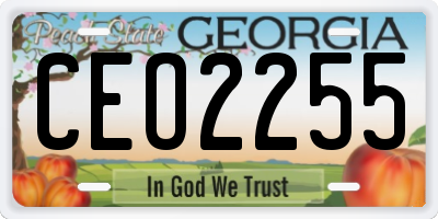 GA license plate CEO2255