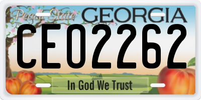 GA license plate CEO2262