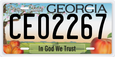 GA license plate CEO2267