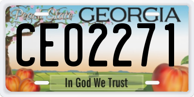 GA license plate CEO2271